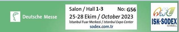 25-28 EKİM 2023 ISK SODEX FUARI