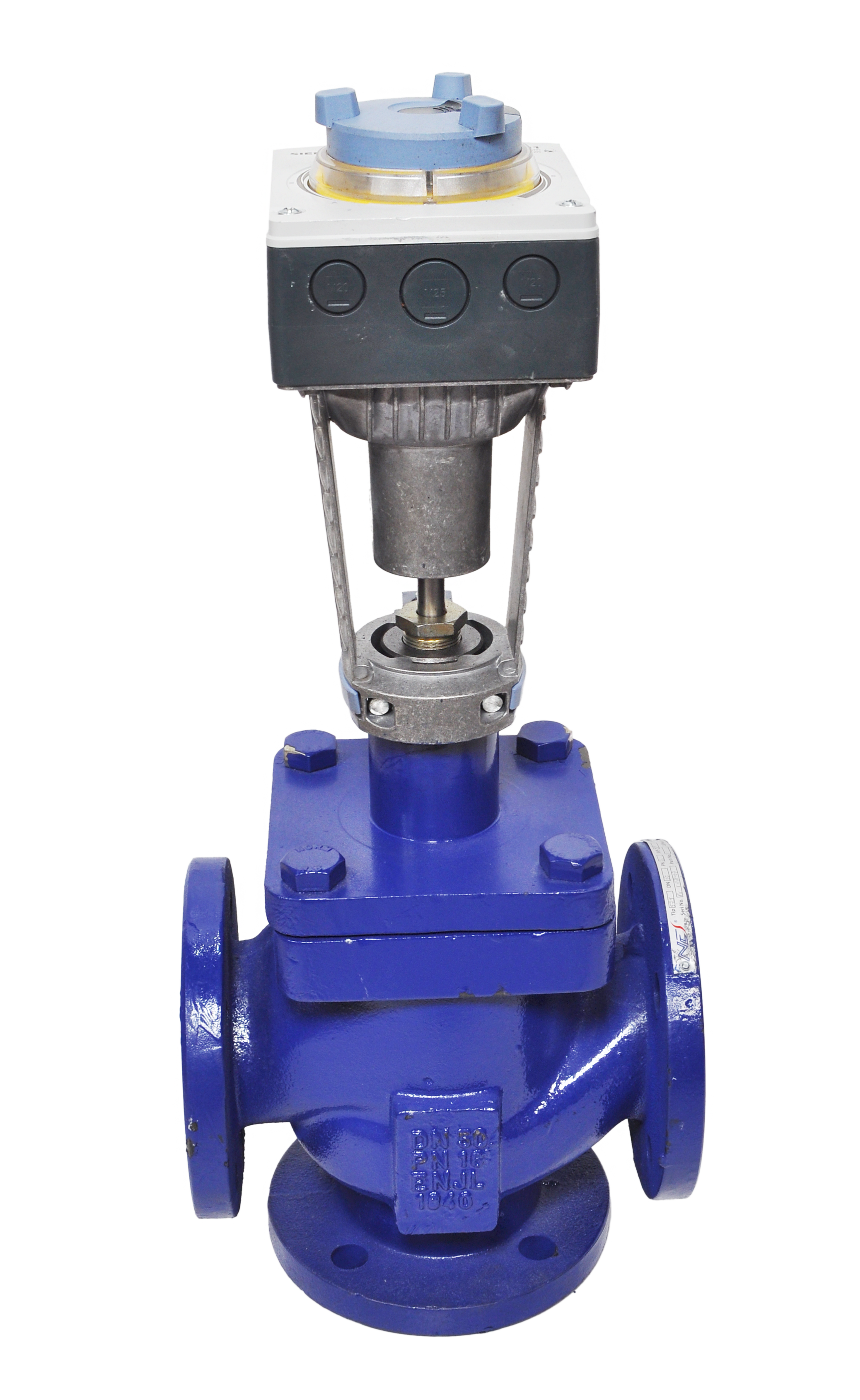 3 Yollu Lineer Tip Flanşlı Motorlu Vana,Buhar